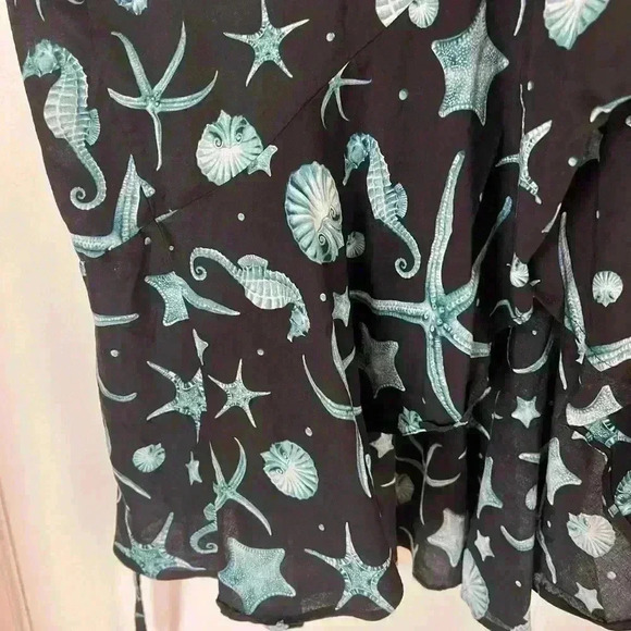 Mermaid Women's Deep Sea Print Wrap Skirt - Agua Bendita x Target Navy Blue - Picture 7 of 9